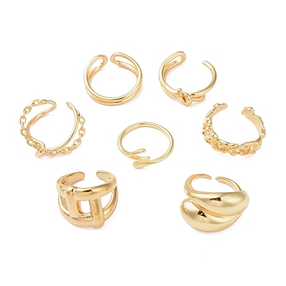 Anillo abierto de latón, lágrima