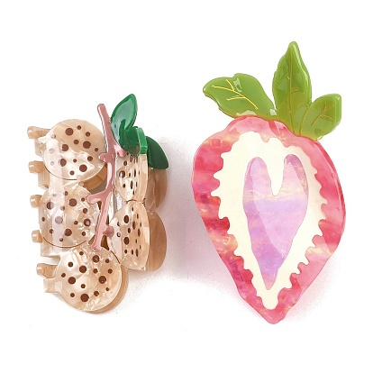 Заколки для волос с когтями из ацетата целлюлозы (смола), С золотыми результатами железа