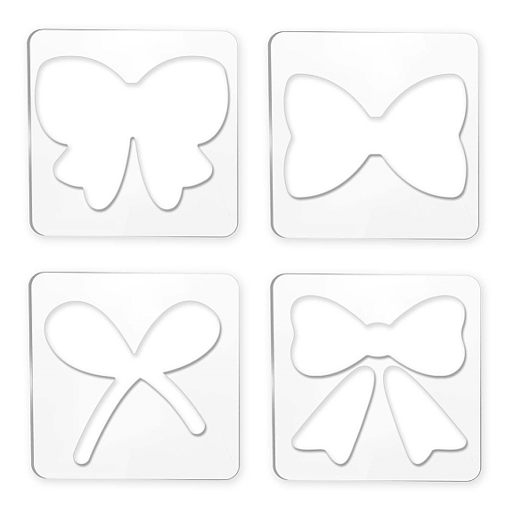 Акриловая серьга ручной работы шаблон, трафареты для резки кожи, квадратный, прозрачные