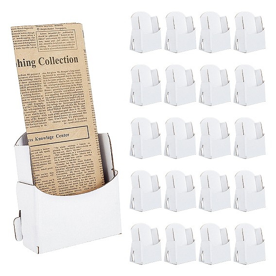 Expositor de folletos montado sobre cartón corrugado, soportes de literatura para exhibición de menú de folleto de papel de revista