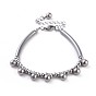 304 Stainless Steel Charm Bracelets, with Lobster Claw Clasps and Extension Chains