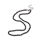 Black & White Couple Choker Necklaces Set, Glass Bicone Beaded Necklaces with 304 Stainless Steel Lobster Claw Clasp & Chain Extender