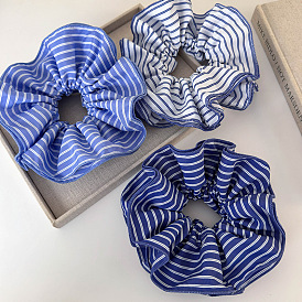 Striped Beach Vacation Style Polyester Elastic Hair Ties, Scrunchie/Scrunchy, Ponytail Holder for Women Girls