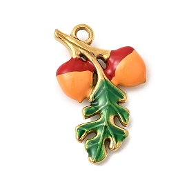 304 нержавеющей стальной эмали подвески, подвески в виде сосновых шишек и листьев, ионное покрытие (ip), реальный 18 k позолоченный