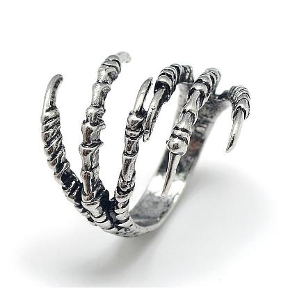 Alloy Finger Rings, Claw, Size 8