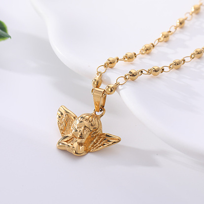 Ангел-хранитель 304 ожерелья с подвесками из нержавеющей стали