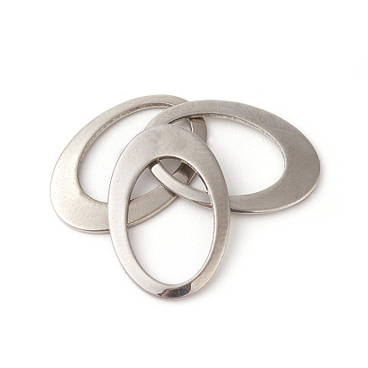 201 Stainless Steel Linking Rings, Oval