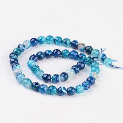 Natural Agate Beads, Dyed, Dyed, Faceted Round