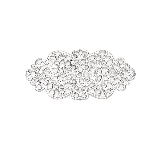 Железные звенья, гравированные металлические украшения, цветок