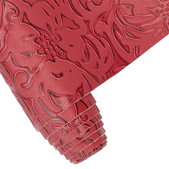 1 листовая ткань с тисненым цветочным узором, имитирующая кожу, для поделок из кожи, аксессуары для изготовления сумок