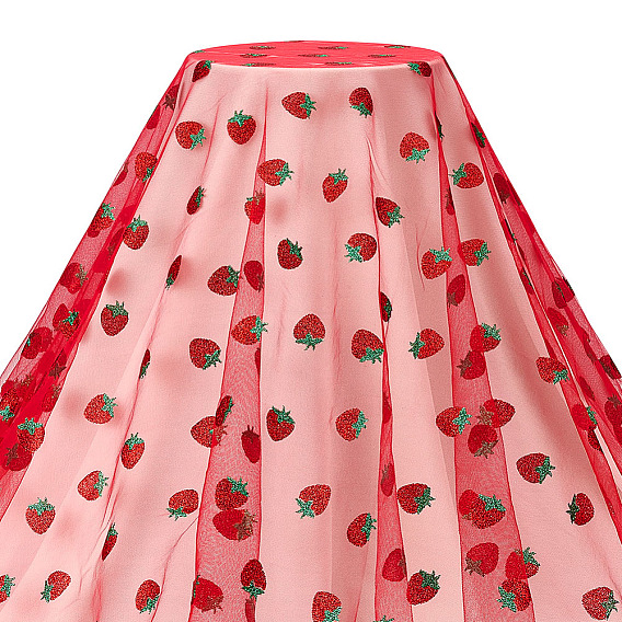 3 ярдов полиэстеровой марлевой ткани, Клубничный узор