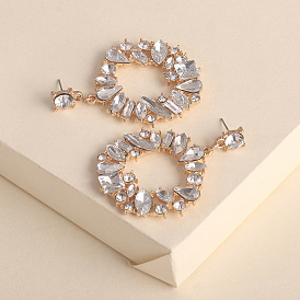 Fashionable and Elegant Crystal Diamond Earrings - Street Style, Magazine, Accessories for Women.