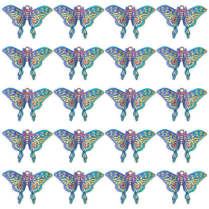 20 подвески из сплава шт., без кадмия, без никеля и без свинца, бабочка