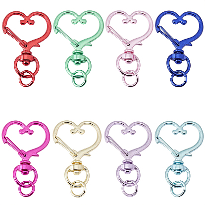 30 поворотные застежки из сплава шт., сердце, без кадмия и без свинца