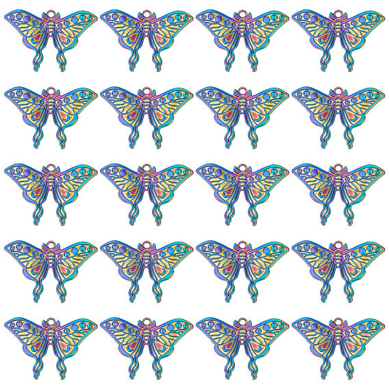 20 подвески из сплава шт., без кадмия, без никеля и без свинца, бабочка