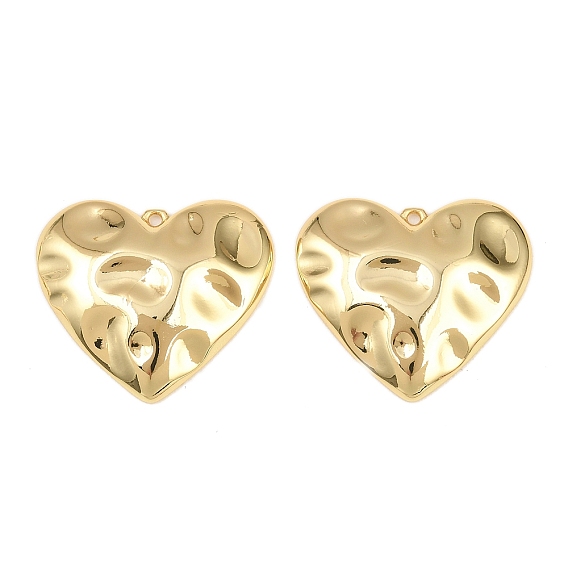 Латунные подвески, сердце прелести, стойки покрытие, долговечный, без кадмия и без свинца