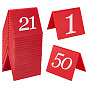 50 Numéros de pièces 1~50 Panneaux de table en acrylique, panneaux de tente, avec des autocollants en papier 1pc, pour restaurant