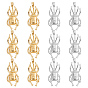 12Pcs 2 Colors Rack Plating Brass Pendants, Long-Lasting Plated, Beetle Charms