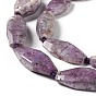 Natural Agate Beads Strands, Dyed, Faceted, Polygon