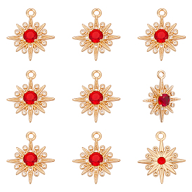 10 кулоны из латуни с микрочастицами и кубическим цирконием., звезды прелести