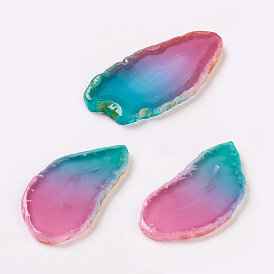 Натуральный кусочек агата, самородки, окрашенные, два тона