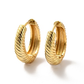 Brass Croissant Hoop Earrings for Men Women, Cadmium Free & Lead Free