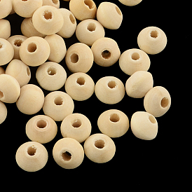 Undyed Natural Wood Rondelle Beads, Lead Free, 8x6mm, Hole: 2.5~3mm, about 4200pcs/500g