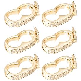 6шт. латунные застежки-пряжки в виде арахиса, застежка-усилитель, с кристально горный хрусталь, для изготовления кошелька