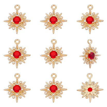 10 кулоны из латуни с микрочастицами и кубическим цирконием., звезды прелести