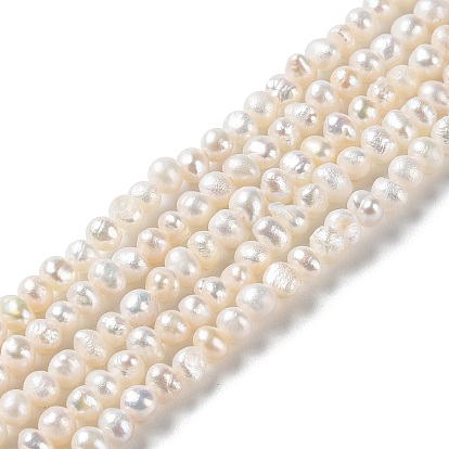 Natural Cultured Freshwater Pearl Beads Strands, Potato, Grade 3A