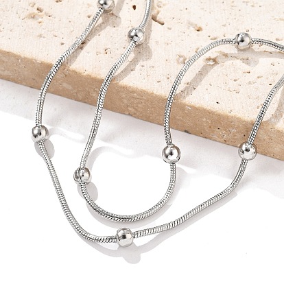 304 многорядные браслеты из нержавеющей стали для мужчин и женщин