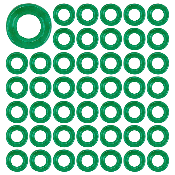 50Шармы из натурального нефрита, окрашенные, кольцо