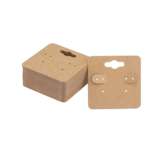 100карточки для демонстрации бумажных сережек, пустые карточки с серьгами, квадратный