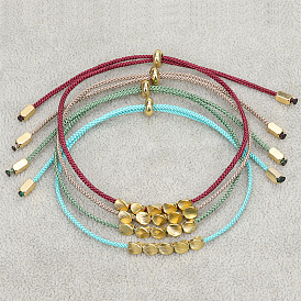 Bracelet de perles de cuivre élastiques colorées avec jouet boule torsadée, 15 couleurs disponibles