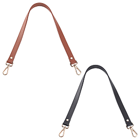SUPERFINDINGS 2Pcs 2 Colors PU Leather Bag Handles, with Alloy Lobster Clasp, for Bag Straps Replacement Accessories