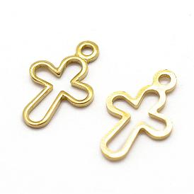 Латунные крошечные крестики-брелоки, без никеля 