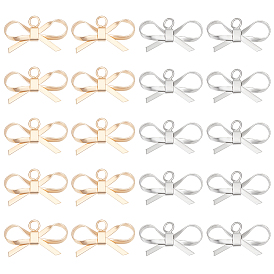 20 шт. 2 цвета латунные подвески, очарование бантом