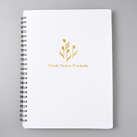Plastic Piano Sheet Folder, Binder Music Holder, Spiral Notebook Binder Organizer, Rectangle
