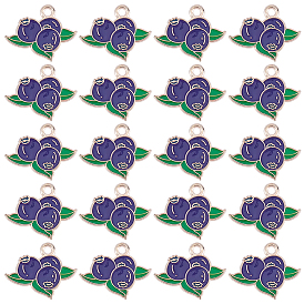 50Pcs Alloy Enamel Pendants, Light Gold