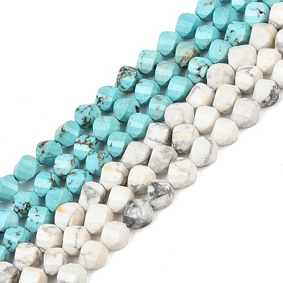 Природные Говлит бисер нитей, граненые, твист