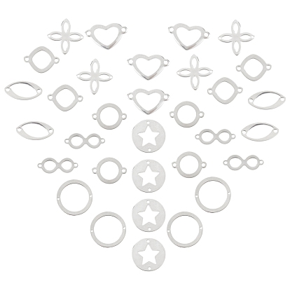 304 Stainless Steel Links Connectors, Mixed Shapes