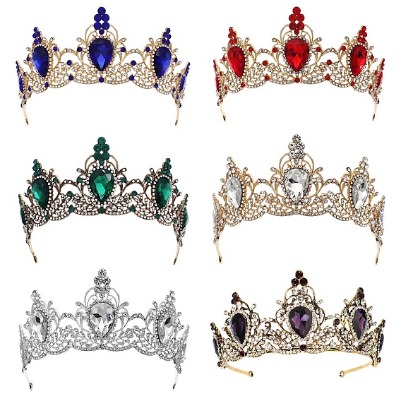 Сплав со стразами резинки для волос, корона для волос невесты