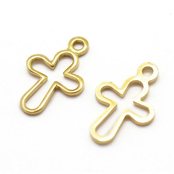 Латунные крошечные крестики-брелоки, без никеля 