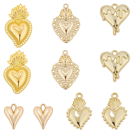 20шт. 5 стили подвески из сплава, сердце