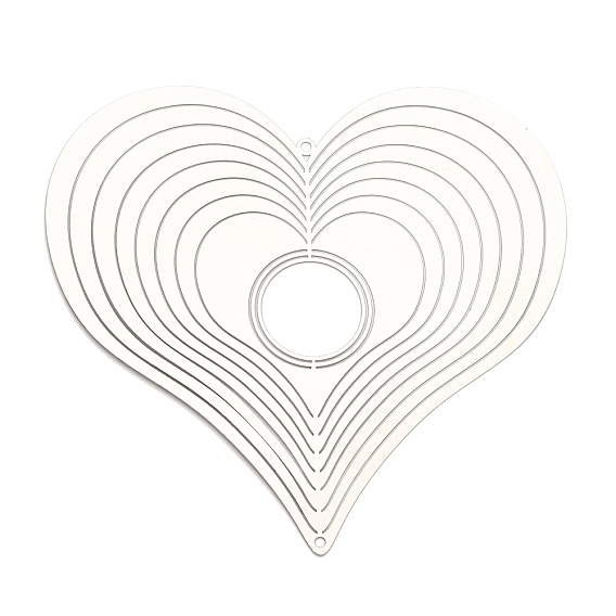 Сердце 201 подвески/звенья из нержавеющей стали, гравированные металлические украшения