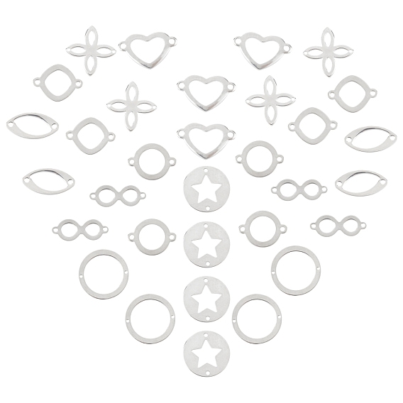 304 Stainless Steel Links Connectors, Mixed Shapes