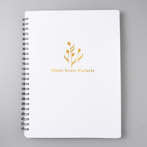 Plastic Piano Sheet Folder, Binder Music Holder, Spiral Notebook Binder Organizer, Rectangle
