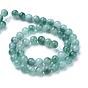 Natural Flower Jade Bead Strands, Dyed, Round