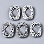 Spray Painted CCB Plastic Linking Rings, Twist