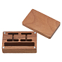 Деревянные магнитные подарочные коробки для хранения запонок, прямоугольные